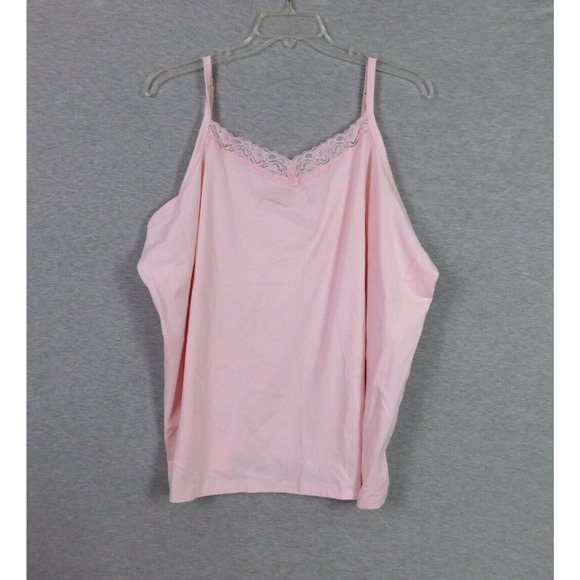 Catherines Suprema Collection Cami Tank Top 3XWP 26/28WP Light Pink Lace - Picture 1 of 8